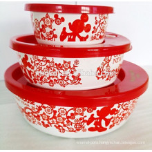 chinese new years decal storage bowl with PE lid